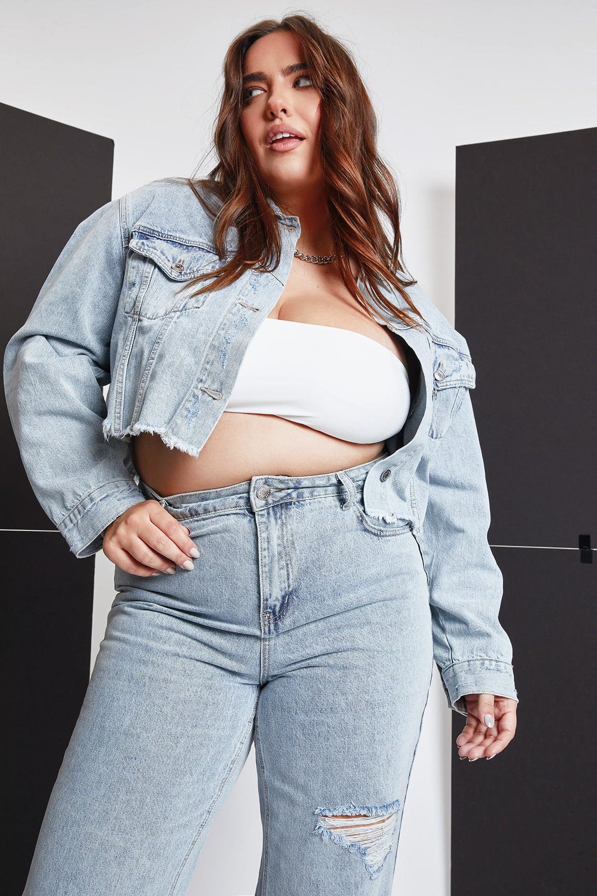 Cropped Denim Jacket