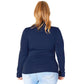 Plus Size Long Sleeve Turtle Neck Fitted Top