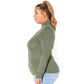 Plus Size Long Sleeve Turtle Neck Fitted Top