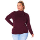 Plus Size Long Sleeve Turtle Neck Fitted Top