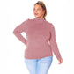 Plus Size Long Sleeve Turtle Neck Fitted Top
