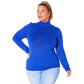 Plus Size Long Sleeve Turtle Neck Fitted Top