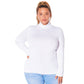 Plus Size Long Sleeve Turtle Neck Fitted Top