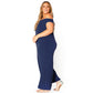 Plus Size Off Shoulder Wide Leg Jumpsuit