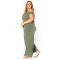 Plus Size Off Shoulder Wide Leg Jumpsuit