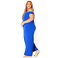 Plus Size Off Shoulder Wide Leg Jumpsuit