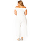 Plus Size Off Shoulder Wide Leg Jumpsuit
