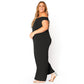 Plus Size Off Shoulder Wide Leg Jumpsuit