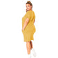 Plus Size V-Neck T-shirt Dress With Pocket