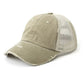 Distressed Messy Bun Hat Cap