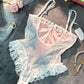 Pink&White Sexy Lace Bodysuit
