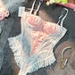 Pink&White Sexy Lace Bodysuit