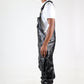 DRAKON Fine Faux Leather Overall Pants