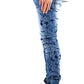 Vonzo Men's Premium Heavy Washed Skinny Denim Pants