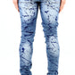 Vonzo Men's Premium Heavy Washed Skinny Denim Pants