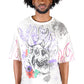 BERYL S/N Jersey 3/4 Sleeve Crop Top Tee