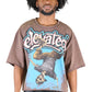 CENSIUS S/N Jersey 3/4 Sleeve Crop Top Tee