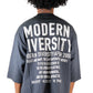 AVOYA S/N Jersey 3/4 Sleeve Crop Top Tee with Detachable Necklace