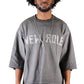 ORBITS S/N Jersey 3/4 Sleeve Crop Top Tee with Detachable Necklace