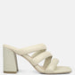 Kywe Textured Heel Chunky Strap Sandals