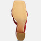Kywe Textured Heel Chunky Strap Sandals