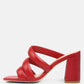 Kywe Textured Heel Chunky Strap Sandals
