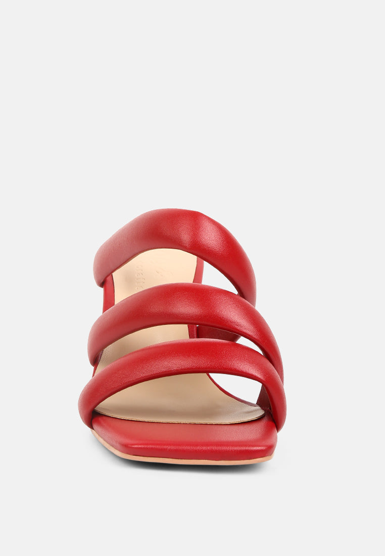 Kywe Textured Heel Chunky Strap Sandals