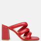Kywe Textured Heel Chunky Strap Sandals