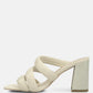 Kywe Textured Heel Chunky Strap Sandals