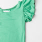 Kelly Green S/S Flutter Sleeve Leotard
