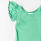 Kelly Green S/S Flutter Sleeve Leotard