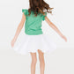 Kelly Green S/S Ruffle Tee