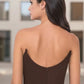 Daris Gown - Chocolate - Cat-Eye Scoop Neckline Dress