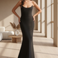 Daris Gown - Black - Cat-Eye Scoop Neckline Dress