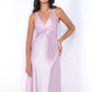 Odette Maxi Dress - Pink - Open Back With Adjustable Bow Tie Detail