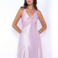 Odette Maxi Dress - Pink - Open Back With Adjustable Bow Tie Detail
