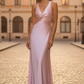 Odette Maxi Dress - Pink - Open Back With Adjustable Bow Tie Detail