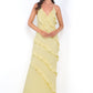 Remi Yellow Maxi Dress - Halter Neck, Open Back & Ruffle Detail