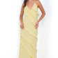 Remi Yellow Maxi Dress - Halter Neck, Open Back & Ruffle Detail