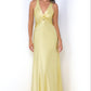 Odette Maxi Dress - Yellow - Open Back With Adjustable Bow Tie Detail