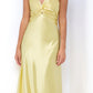 Odette Maxi Dress - Yellow - Open Back With Adjustable Bow Tie Detail