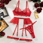 Carmen Lace Lingerie 4 Piece Set