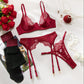 Siren’s Kiss 4 Piece Lace Lingerie Set