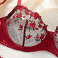 Rose Embroidered Lingerie 2 Piece Set