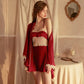 Duchess Dream 3-Piece Lace Trim Satin Set