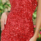 Stardust One Shoulder Sequin Gown - Red - FINAL SALE