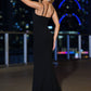 Louise Gown - Black Scuba Crepe Fitted Dress