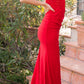 Rylie Gown - Red - Stretch Fitted Dress With Lace Bodice