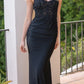 Rylie Gown - Black - Stretch Fitted Dress With Lace Bodice