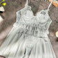 Elegant Embroidered Lace Slip Dress